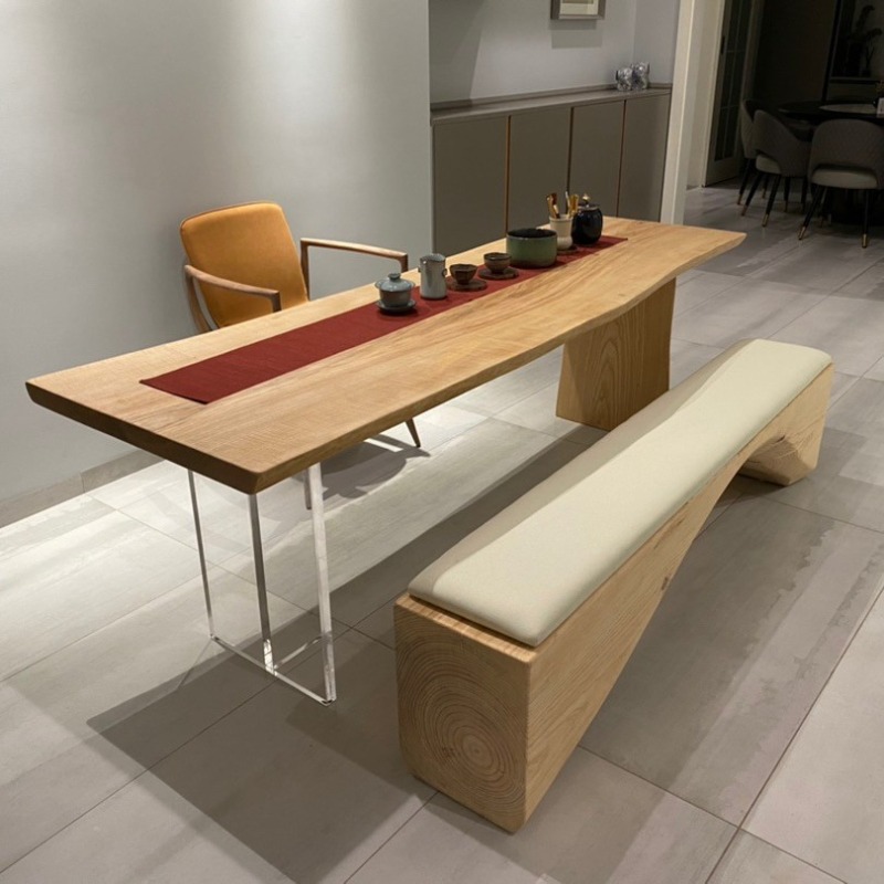 Office Furniture - Noordse massief houten acryl zwevende tafel
