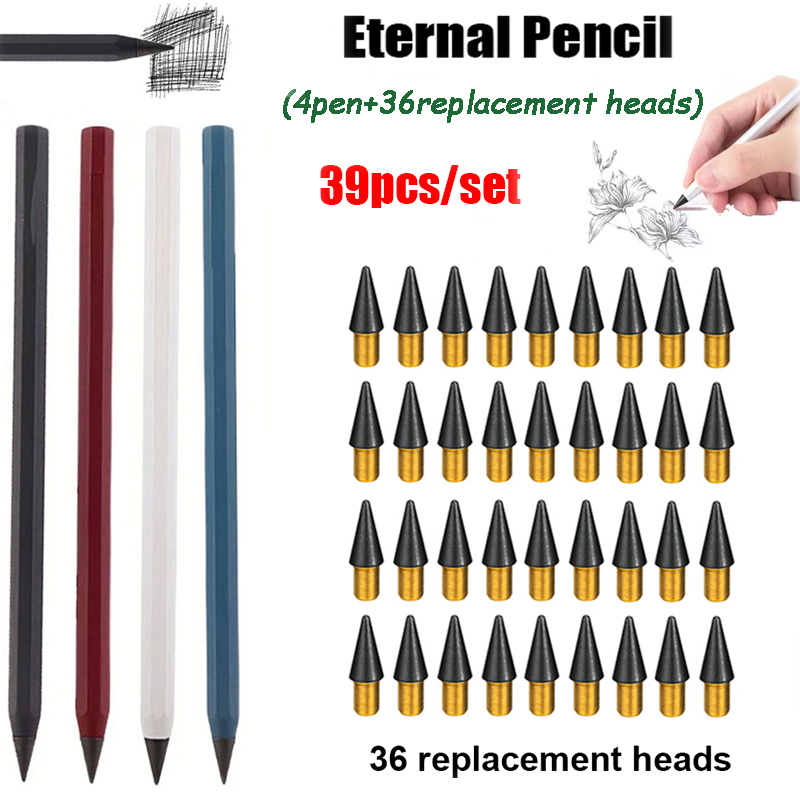 Writing Tools - 39 stks/set Creatieve Metalen Potlood Nieuwe