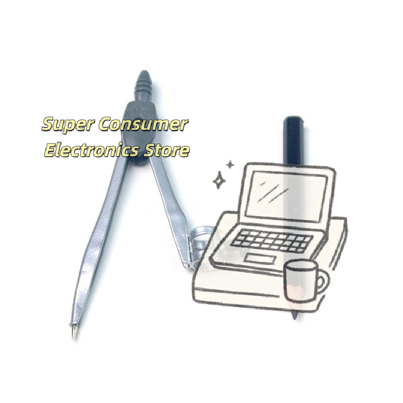 Math Geometry Set With Compass - Set van metalen kompassen met vergrendeling,