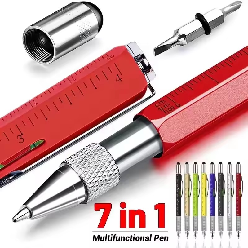 Writing Tools - 7-in-1 multifunctionele pen, touchscreen stylus, capacitieve