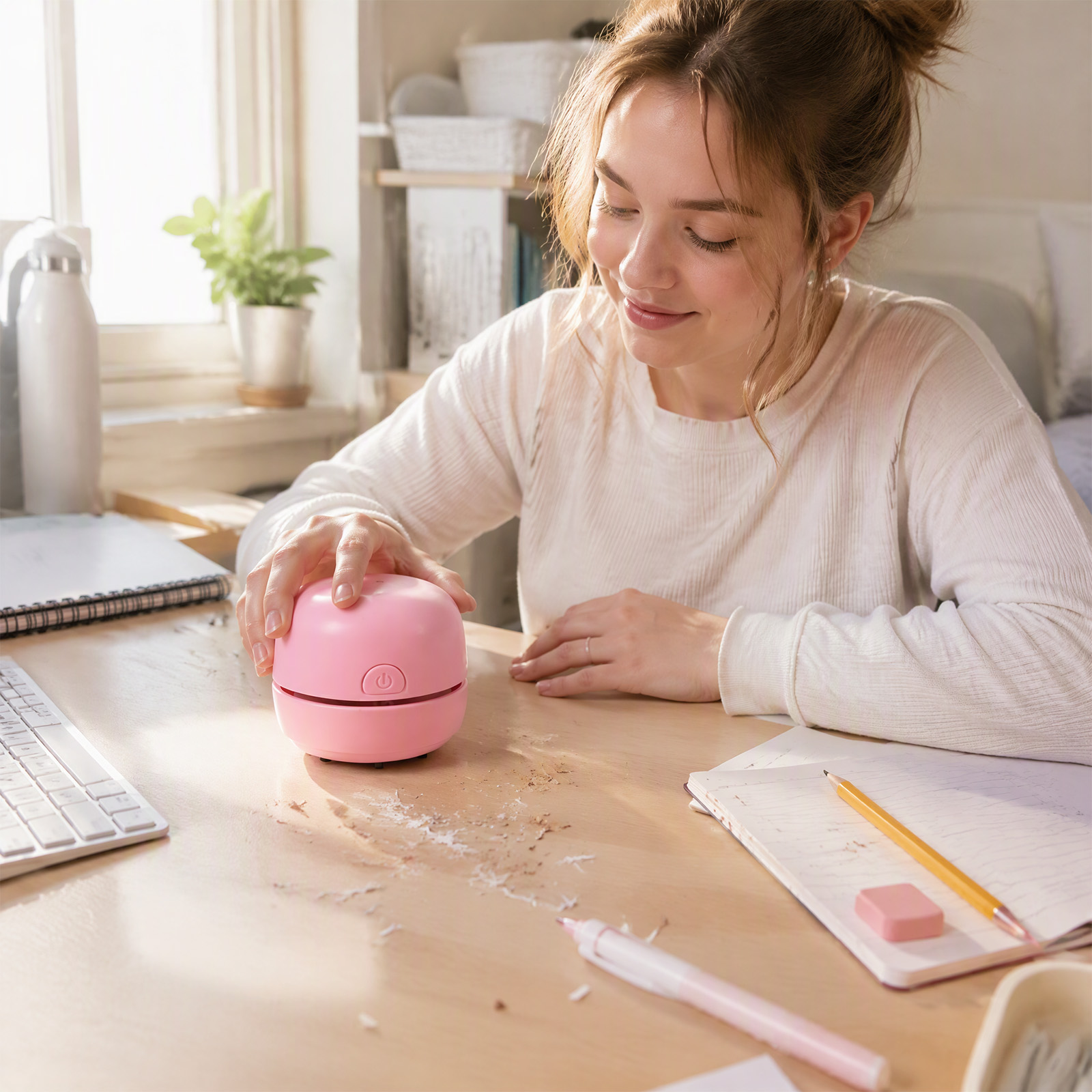Draadloze handstofzuiger, mini - Mini Desktop Vacuum Cleaner For Eraser Dust recensie en prijs
