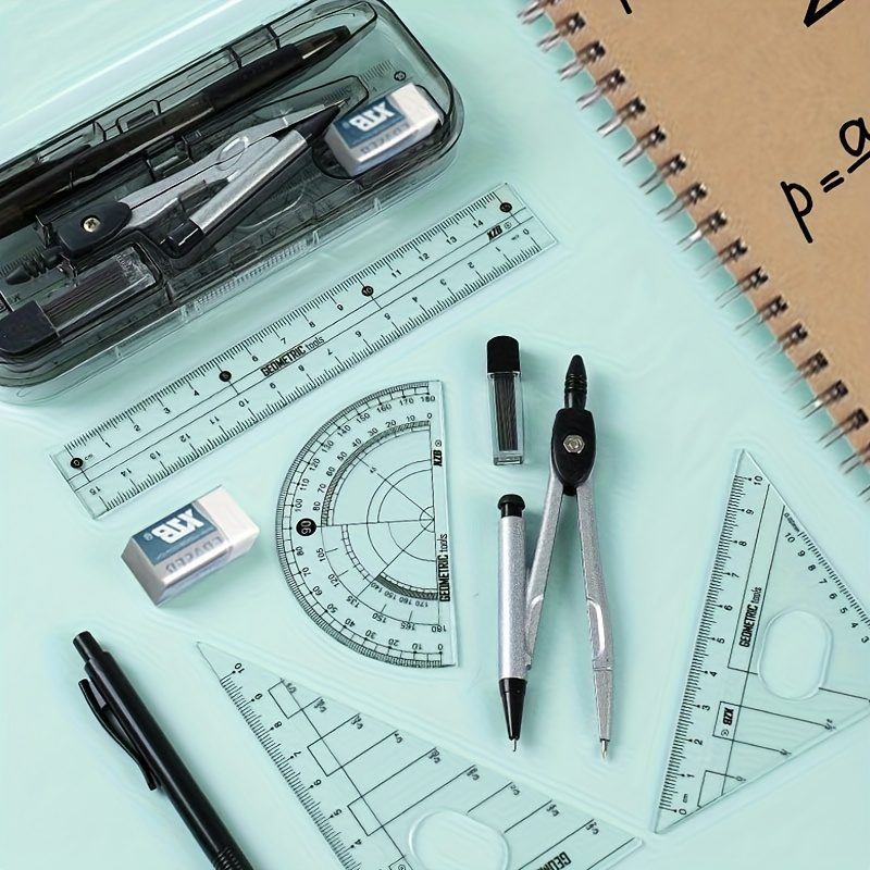 Kompas- en liniaalset, geometr - Math Geometry Set With Compass recensie en prijs