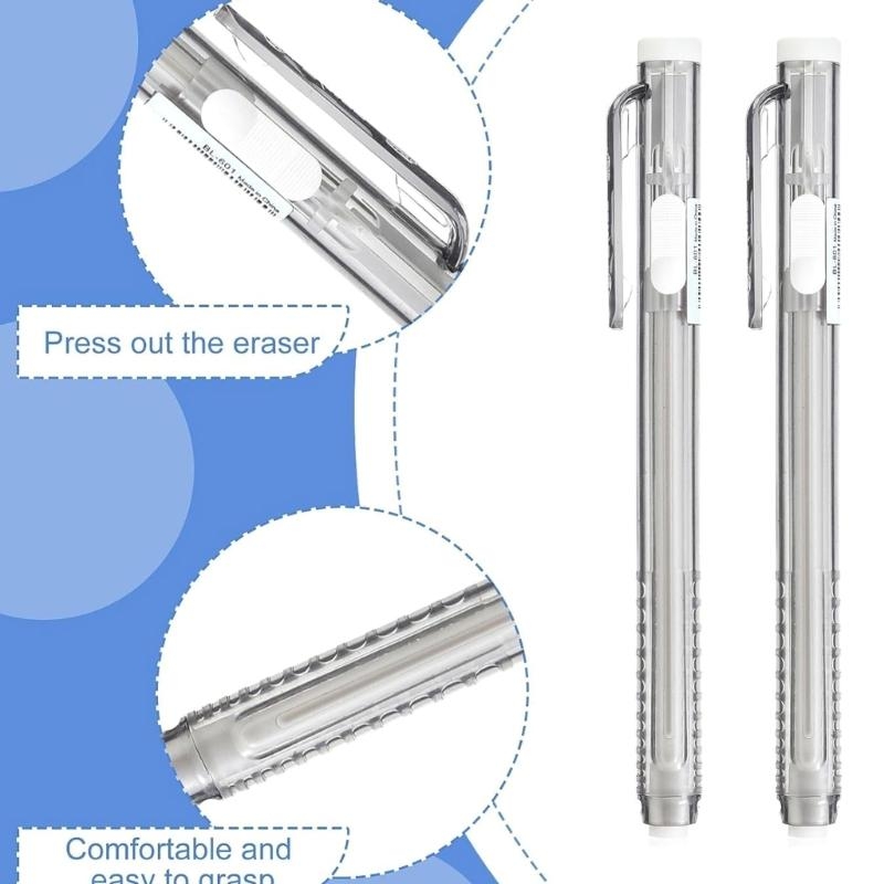 12x Penvorm Gummen Intrekbare  - Retractable Eraser Pen Click recensie en prijs