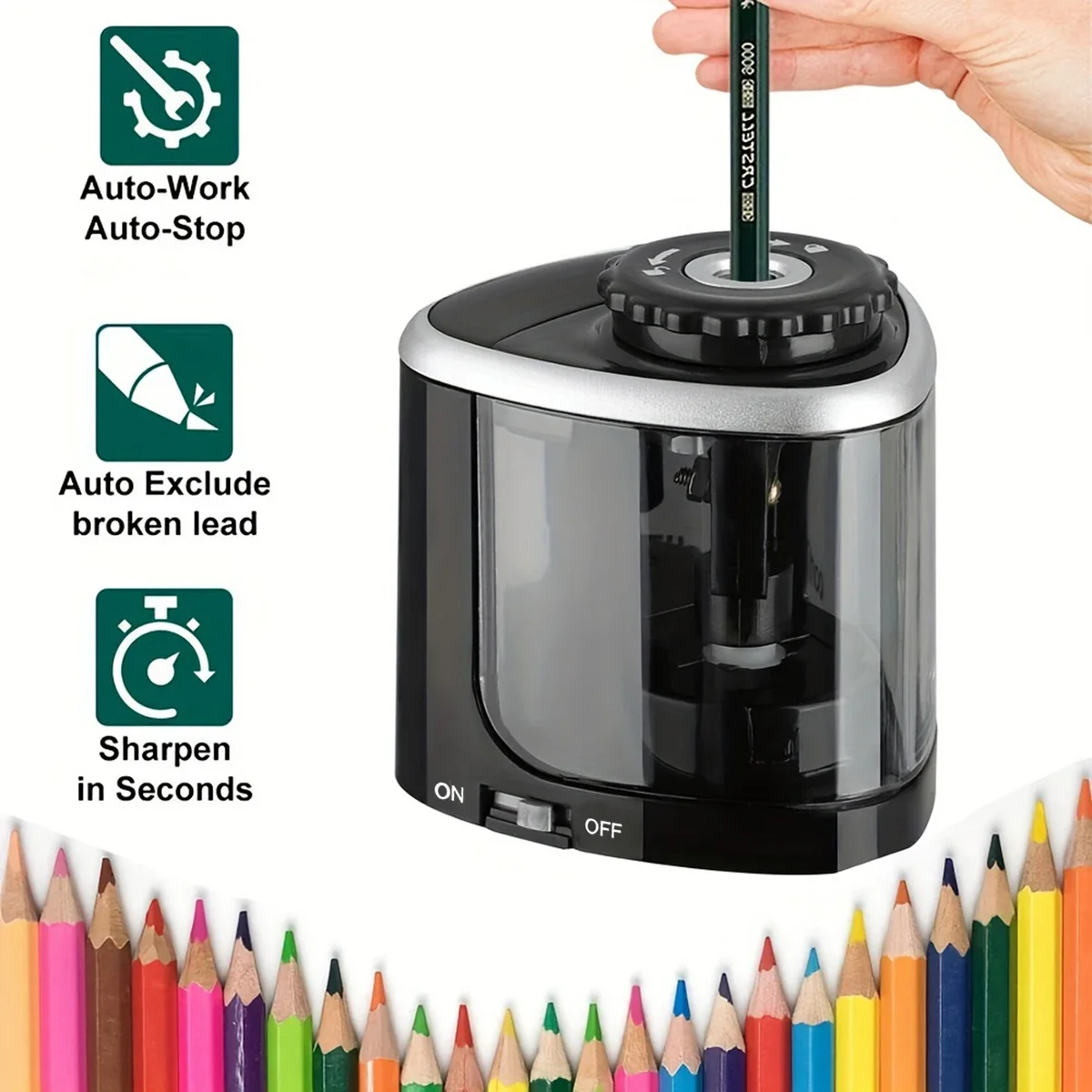 Elektrische puntenslijper Asse - Electric Pencil Sharpener Usb recensie en prijs