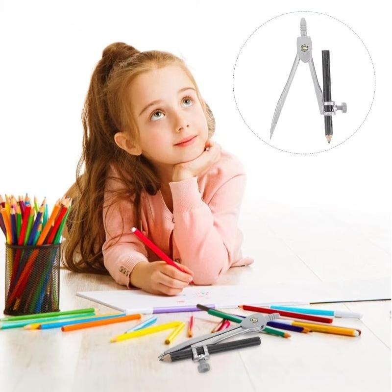 Set van metalen kompassen met  - Math Geometry Set With Compass recensie en prijs