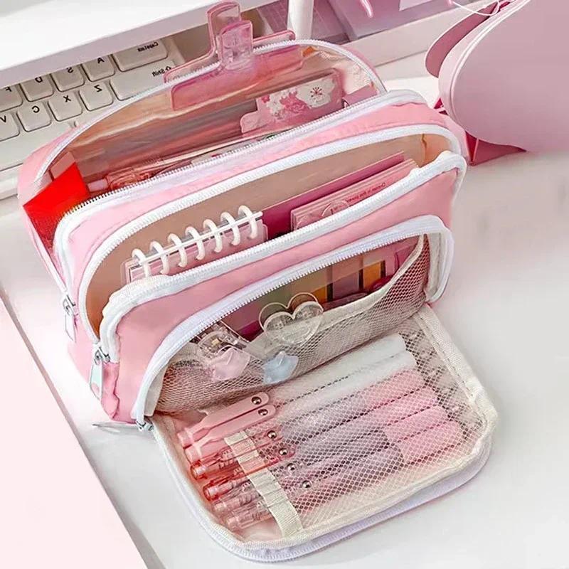 Draagbare esthetische potloodt - Aesthetic Large Pencil Case Pouch recensie en prijs