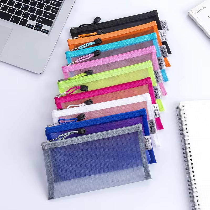 NIEUW Duurzaam mesh-etui met r - Clear Mesh Pencil Pouch For Exam recensie en prijs