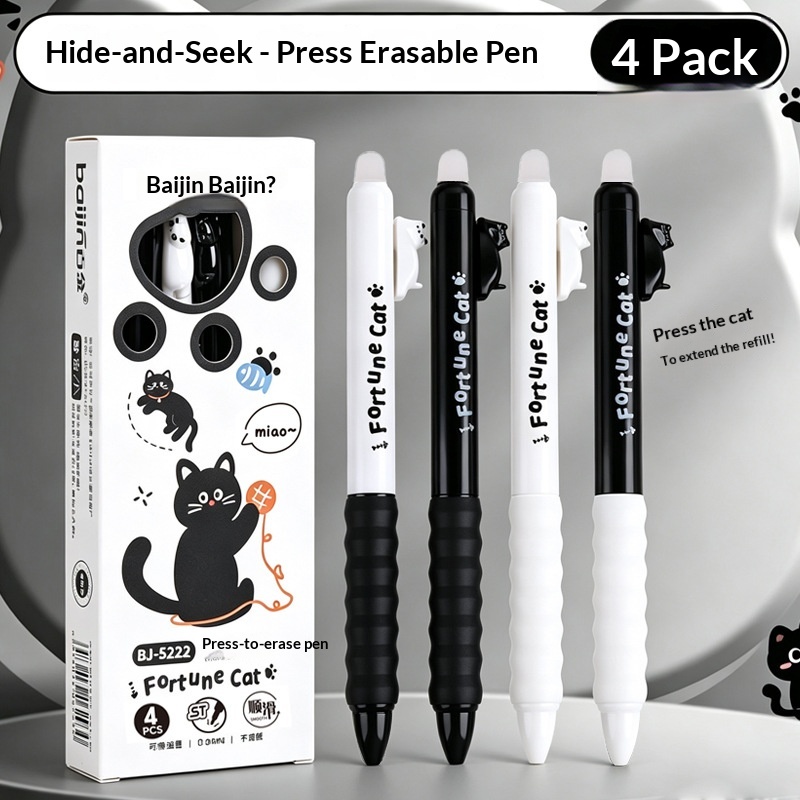 4 stuks schattige katten uitwi - Retractable Eraser Pen Click recensie en prijs
