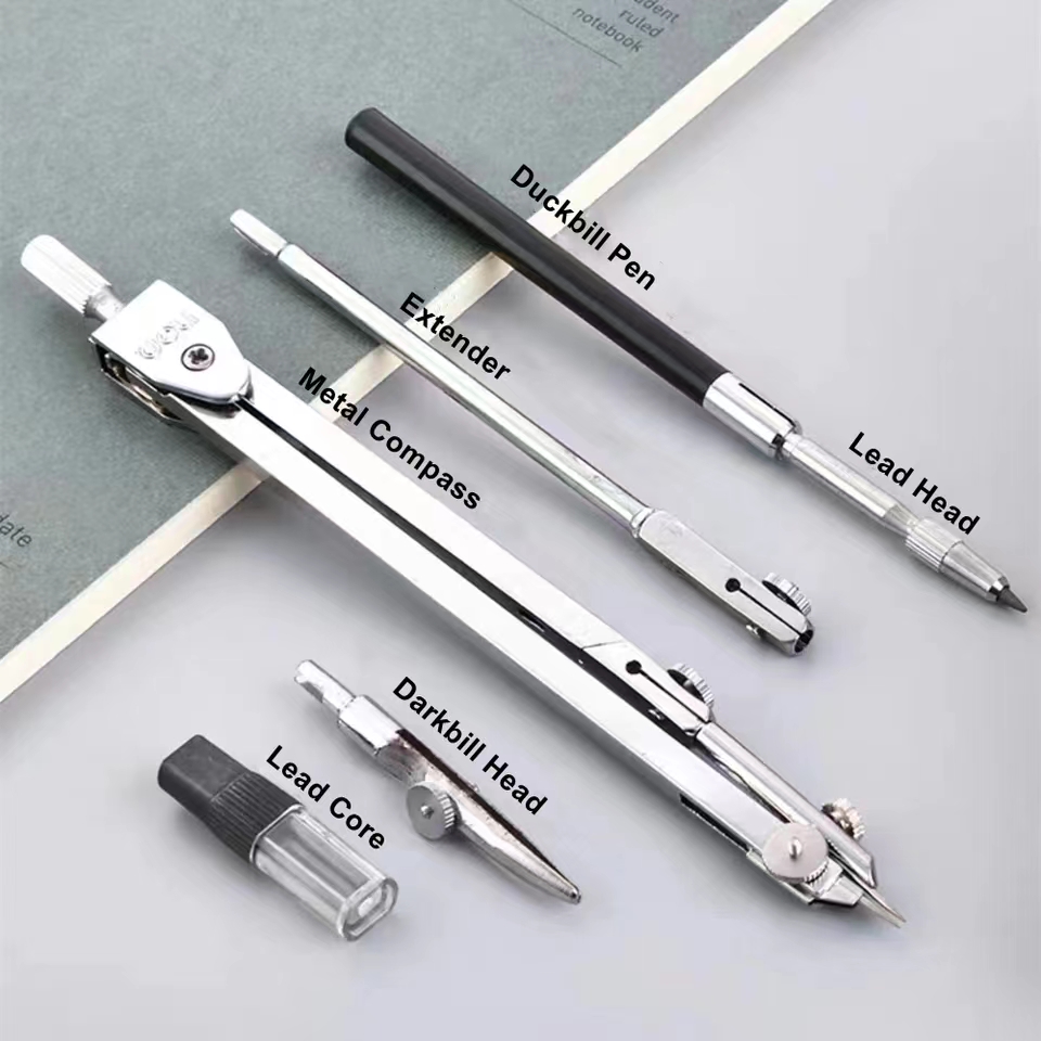 Roestvrijstalen tekenset Duurz - Math Geometry Set With Compass recensie en prijs