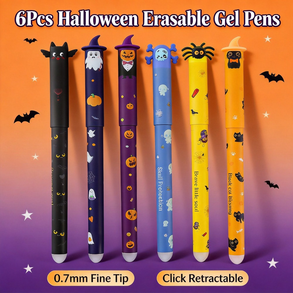 1-6 stuks Halloween uitwisbare - Retractable Eraser Pen Click recensie en prijs