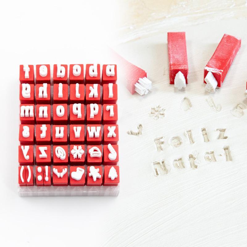 Kerststijl Alfabet Kleistempel - Writing Tools recensie en prijs