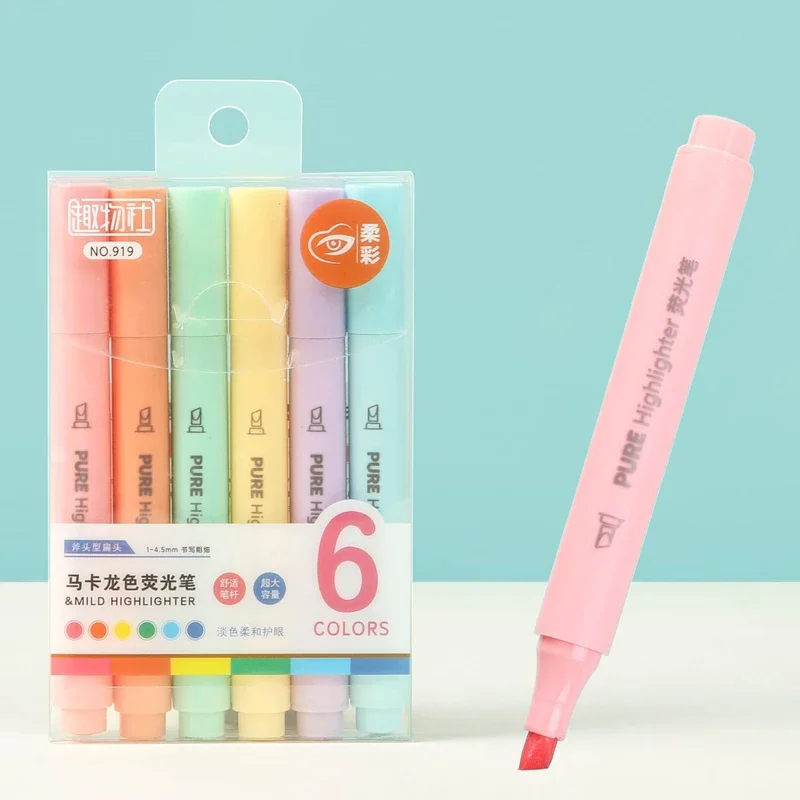 6 stks/set Macaron Kleur Paste - Pastel Highlighter Set Double Ended recensie en prijs