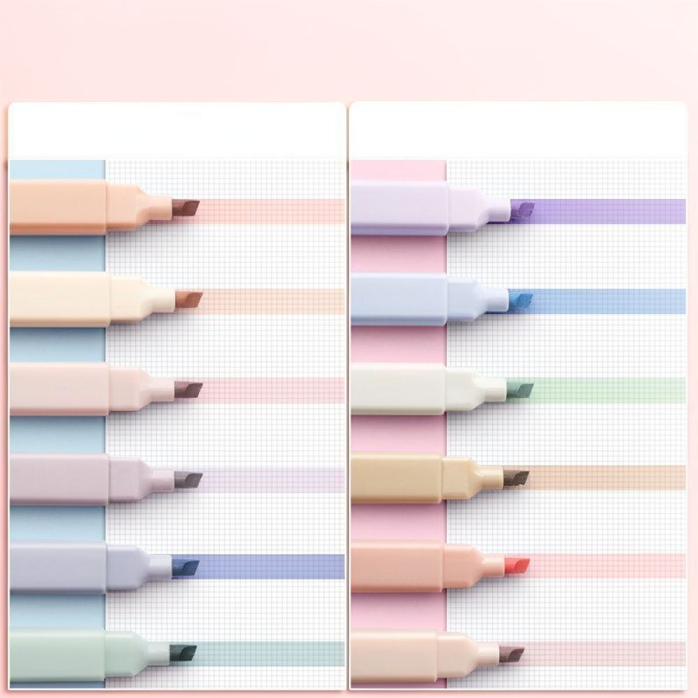 Esthetische pastelkleurige mar - Pastel Highlighter Set Double Ended recensie en prijs
